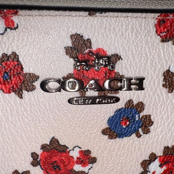 Coach CROSSBODY IN TEA ROSE FLORAL COATED CANVAS F57628 W/ Matching Wallet - Picture 8 of 16